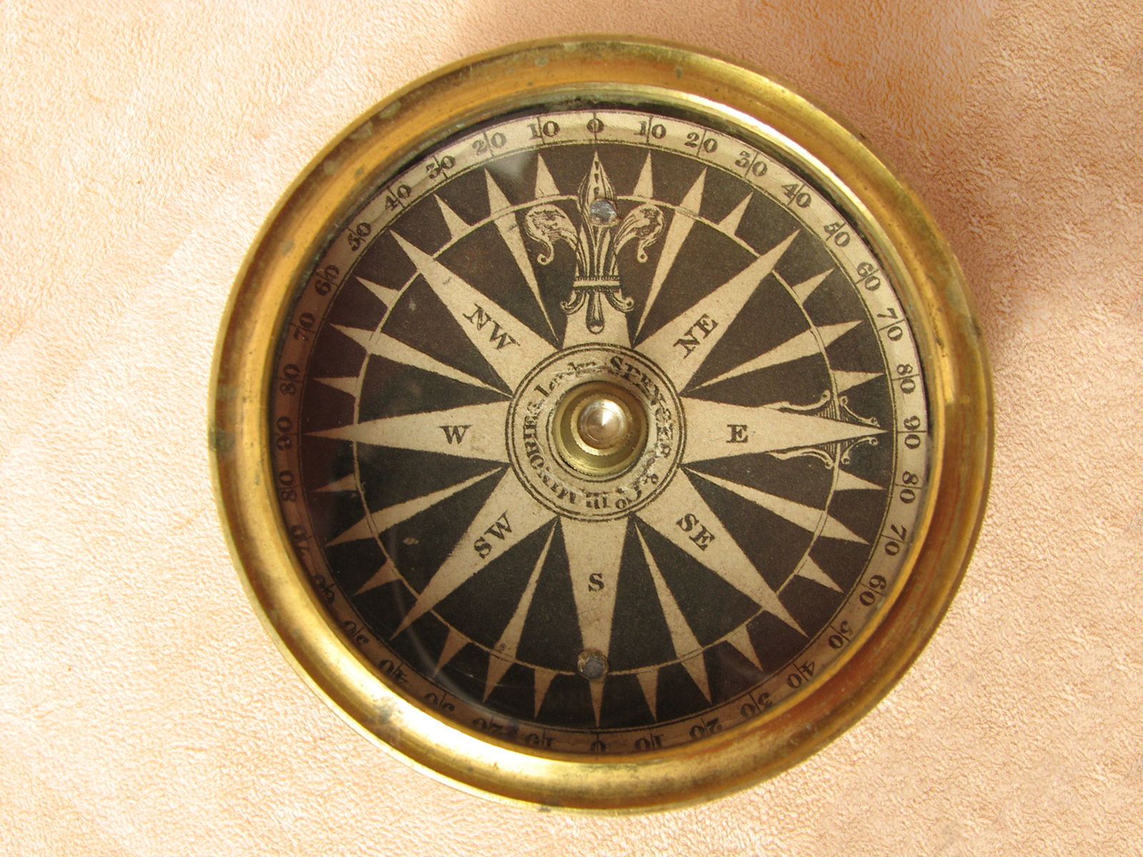 19th century explorers pocket compass by Spencer Browning & Co c1850